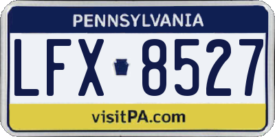 PA license plate LFX8527