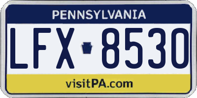 PA license plate LFX8530