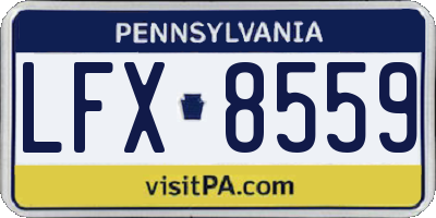PA license plate LFX8559