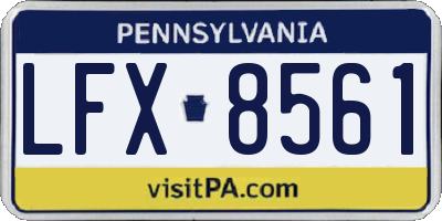 PA license plate LFX8561