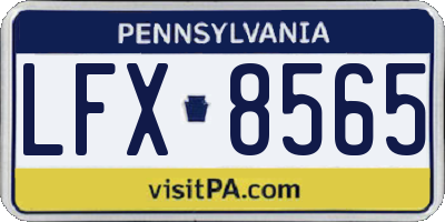 PA license plate LFX8565