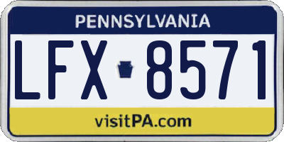 PA license plate LFX8571
