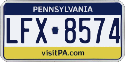 PA license plate LFX8574