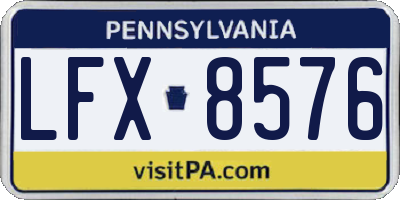 PA license plate LFX8576