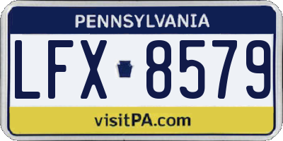 PA license plate LFX8579