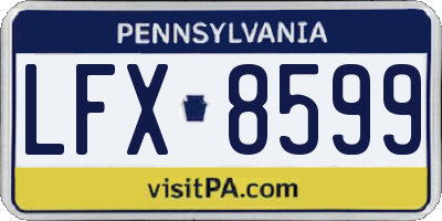 PA license plate LFX8599