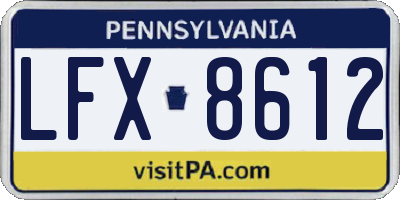 PA license plate LFX8612
