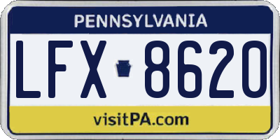 PA license plate LFX8620