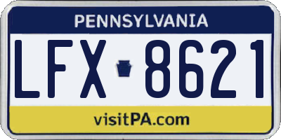 PA license plate LFX8621