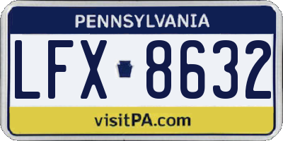 PA license plate LFX8632