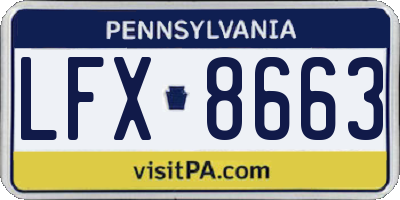 PA license plate LFX8663