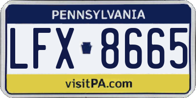 PA license plate LFX8665