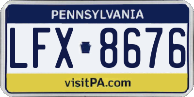 PA license plate LFX8676