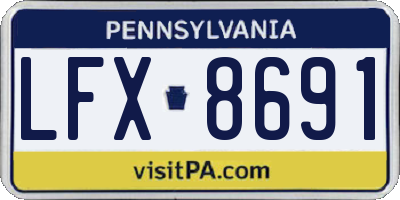PA license plate LFX8691
