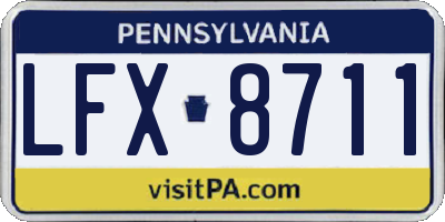 PA license plate LFX8711