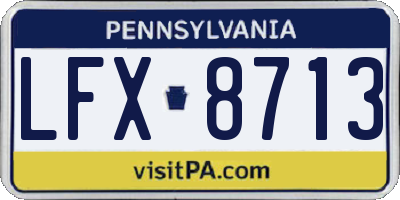 PA license plate LFX8713
