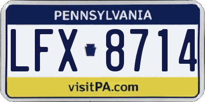 PA license plate LFX8714