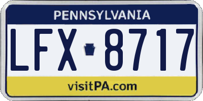 PA license plate LFX8717
