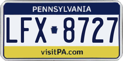 PA license plate LFX8727