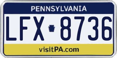 PA license plate LFX8736