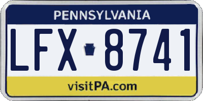 PA license plate LFX8741
