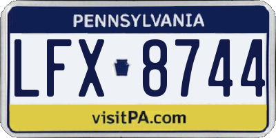 PA license plate LFX8744