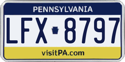 PA license plate LFX8797