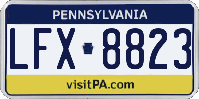 PA license plate LFX8823