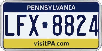 PA license plate LFX8824