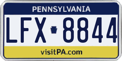 PA license plate LFX8844