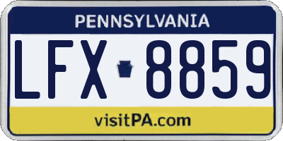 PA license plate LFX8859