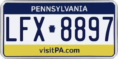 PA license plate LFX8897