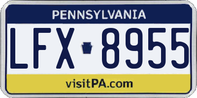 PA license plate LFX8955