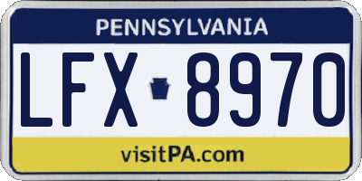 PA license plate LFX8970