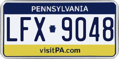 PA license plate LFX9048
