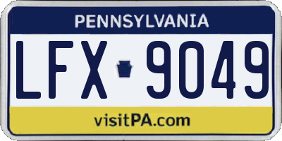 PA license plate LFX9049