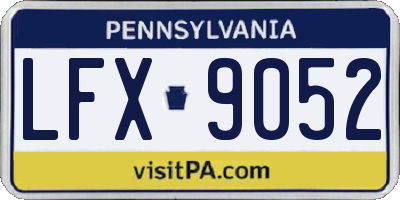 PA license plate LFX9052