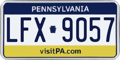 PA license plate LFX9057