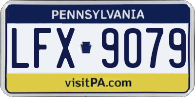 PA license plate LFX9079