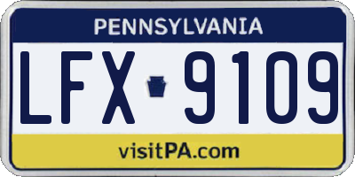 PA license plate LFX9109