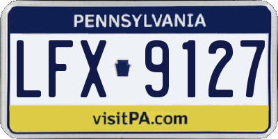 PA license plate LFX9127