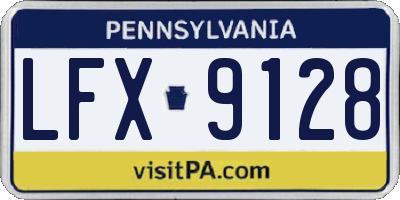 PA license plate LFX9128