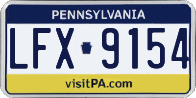 PA license plate LFX9154