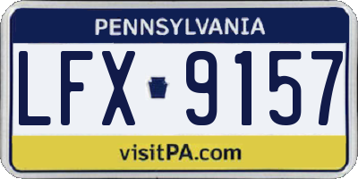PA license plate LFX9157