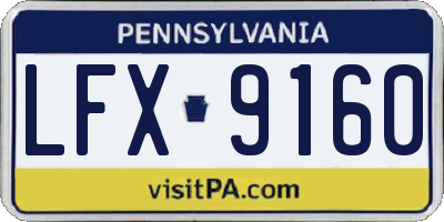 PA license plate LFX9160