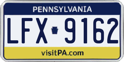 PA license plate LFX9162