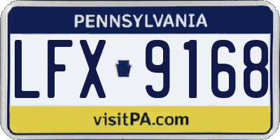 PA license plate LFX9168
