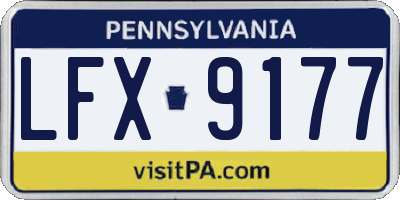 PA license plate LFX9177