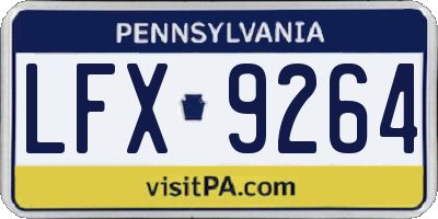 PA license plate LFX9264