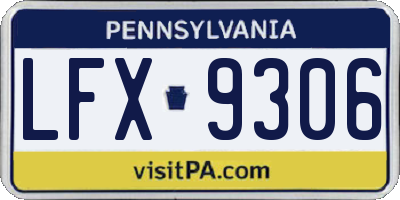 PA license plate LFX9306